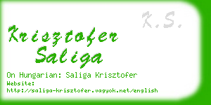 krisztofer saliga business card